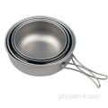 Conjunto de talheres Titanium Bowl Conjunto de talheres de piquenique para acampamento